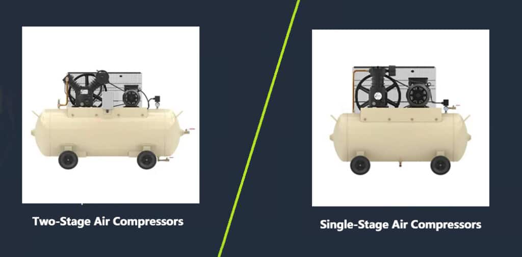 단일 단계 대 2단계 공기 압축기 심층 비교 BISON 압축기