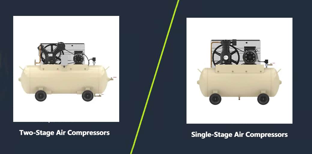 Einstufiger vs. zweistufiger Luftkompressor