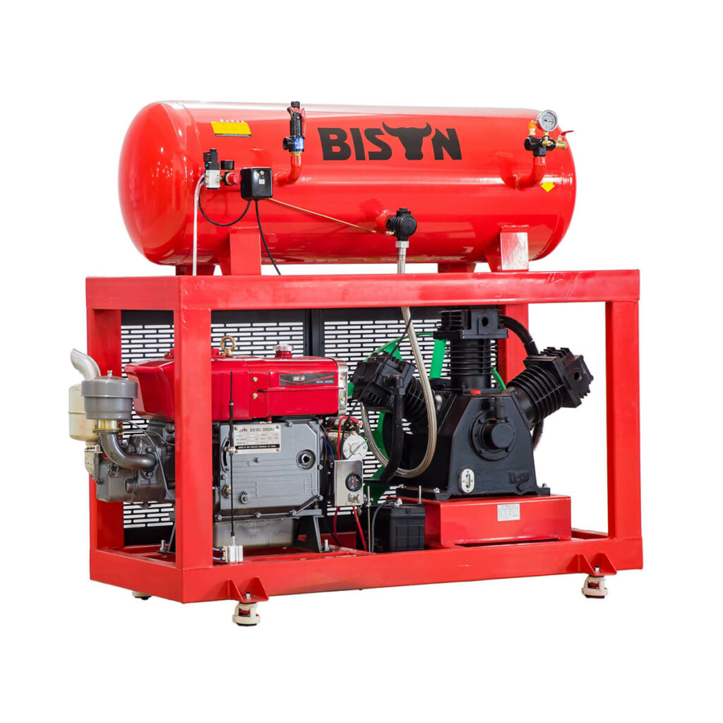 15hp heavy duty belt driven diesel air compressor 5