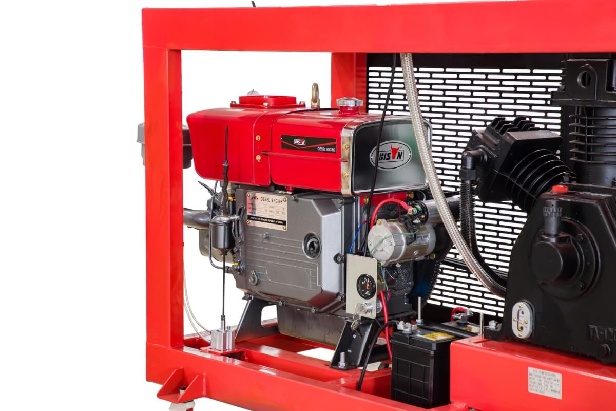 15hp heavy duty belt driven diesel air compressor details 3