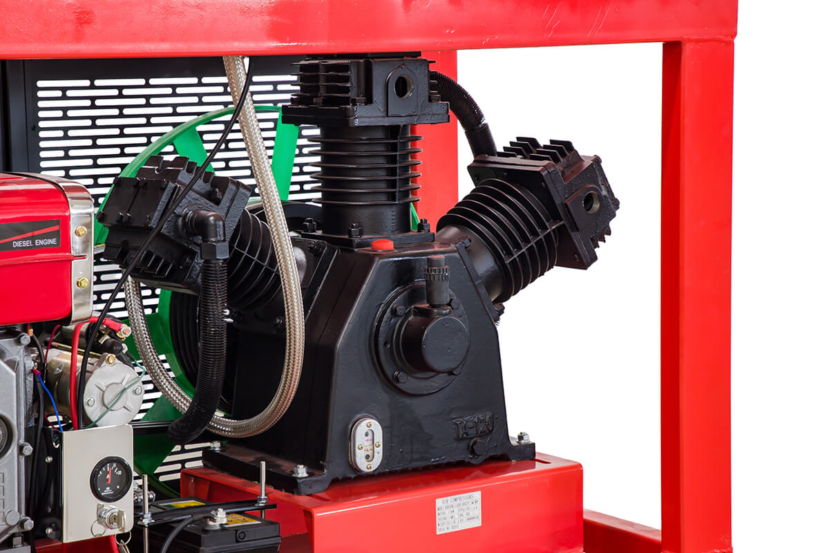 15hp heavy duty belt driven diesel air compressor details